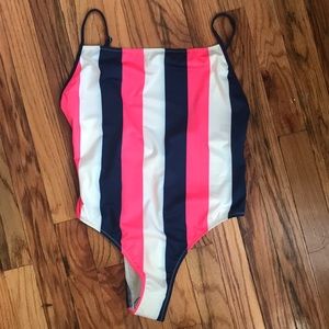 NWT solid and striped Chelsea one piece